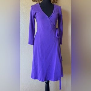 American Apparel purple wrap dress